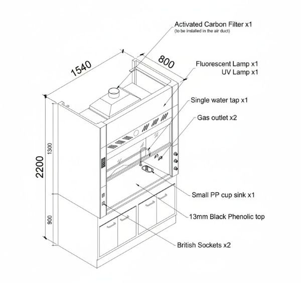 customised fume with uv light and carbon filter in ksaJPG2