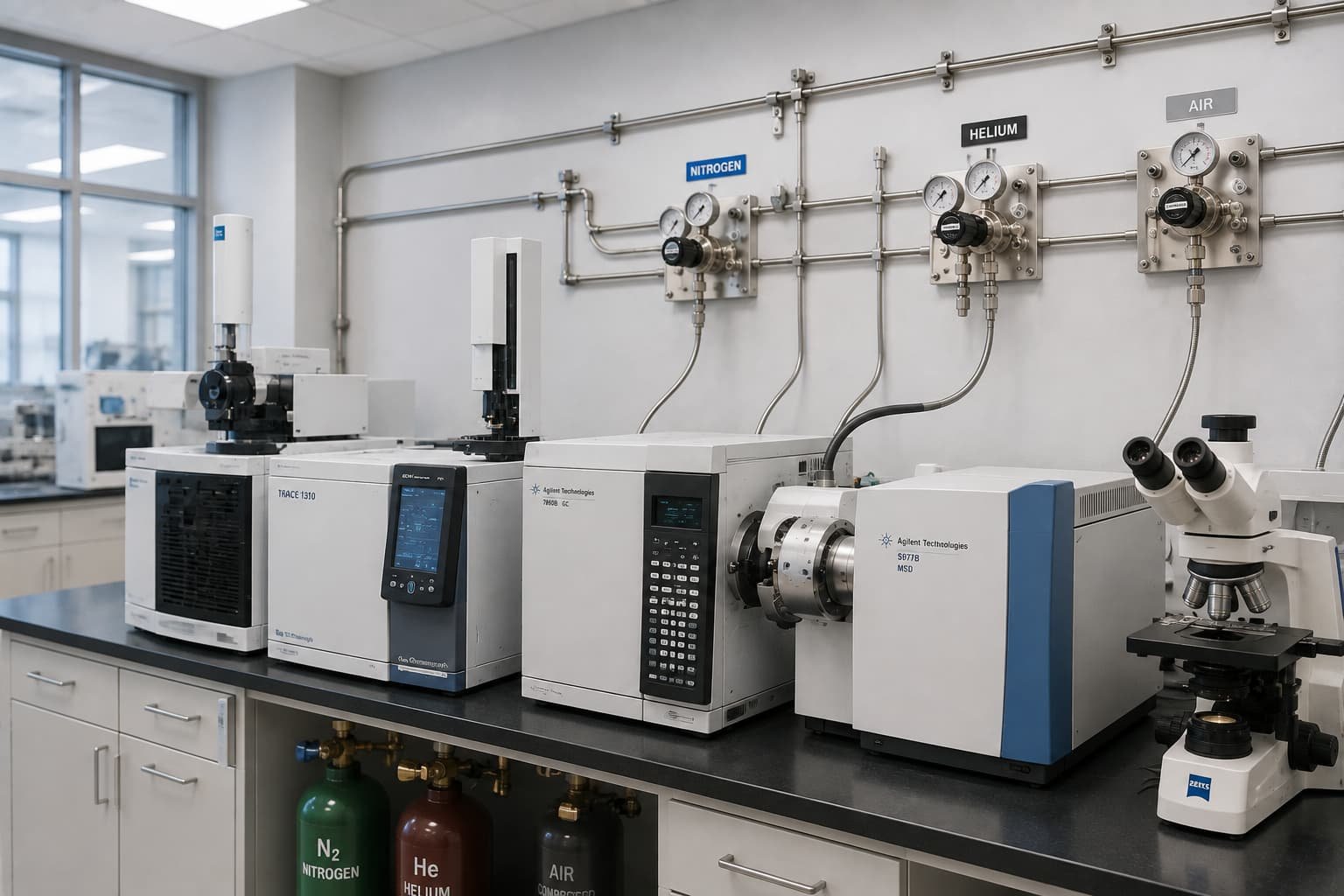 Laboratory gas distribution system supporting industrial, research and educational laboratory applications in Saudi Arabia