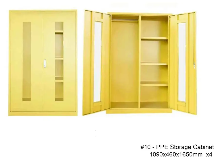 3D design rendering of PPE storage cabinet