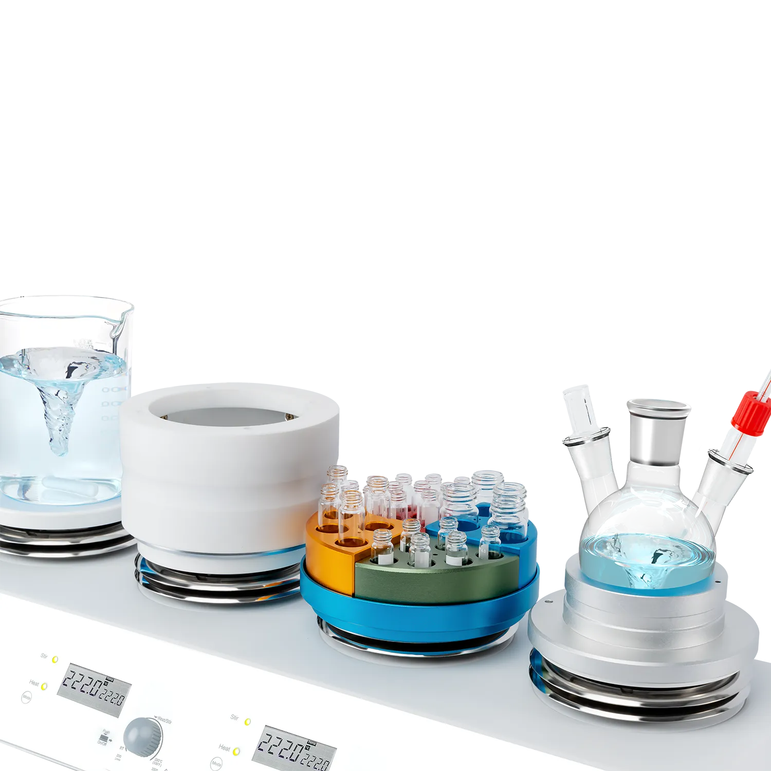 MS-H340-S4 LCD 4-Channel Digital Magnetic Hotplate Stirrer