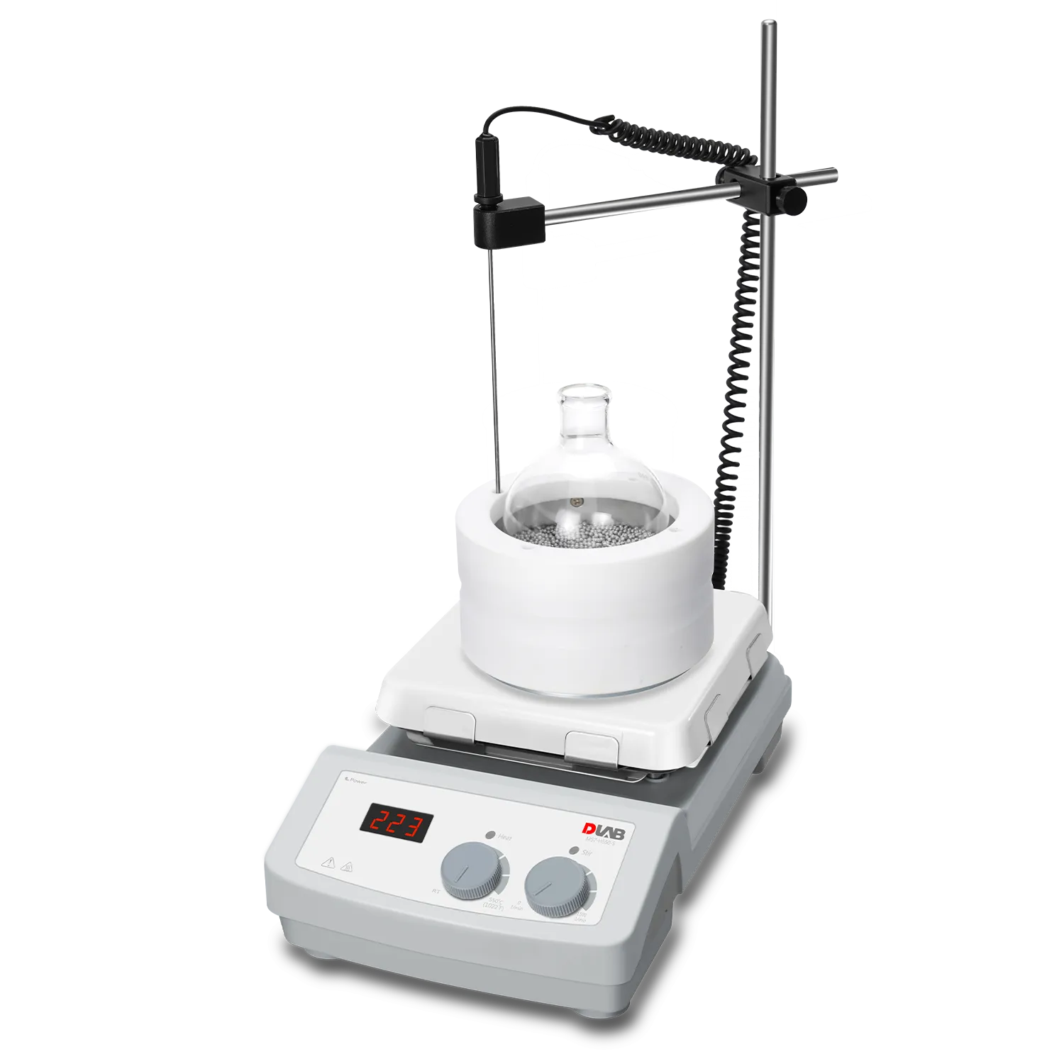 MS7-H550-S LED Magnetic Hotplate Stirrer With 7 Inch Ceramic Plate