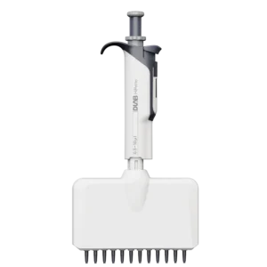 HiPette Fully Autoclavable Manual 12-Channel Adjustable Color-Coded Pipette, 0.5-10μL
