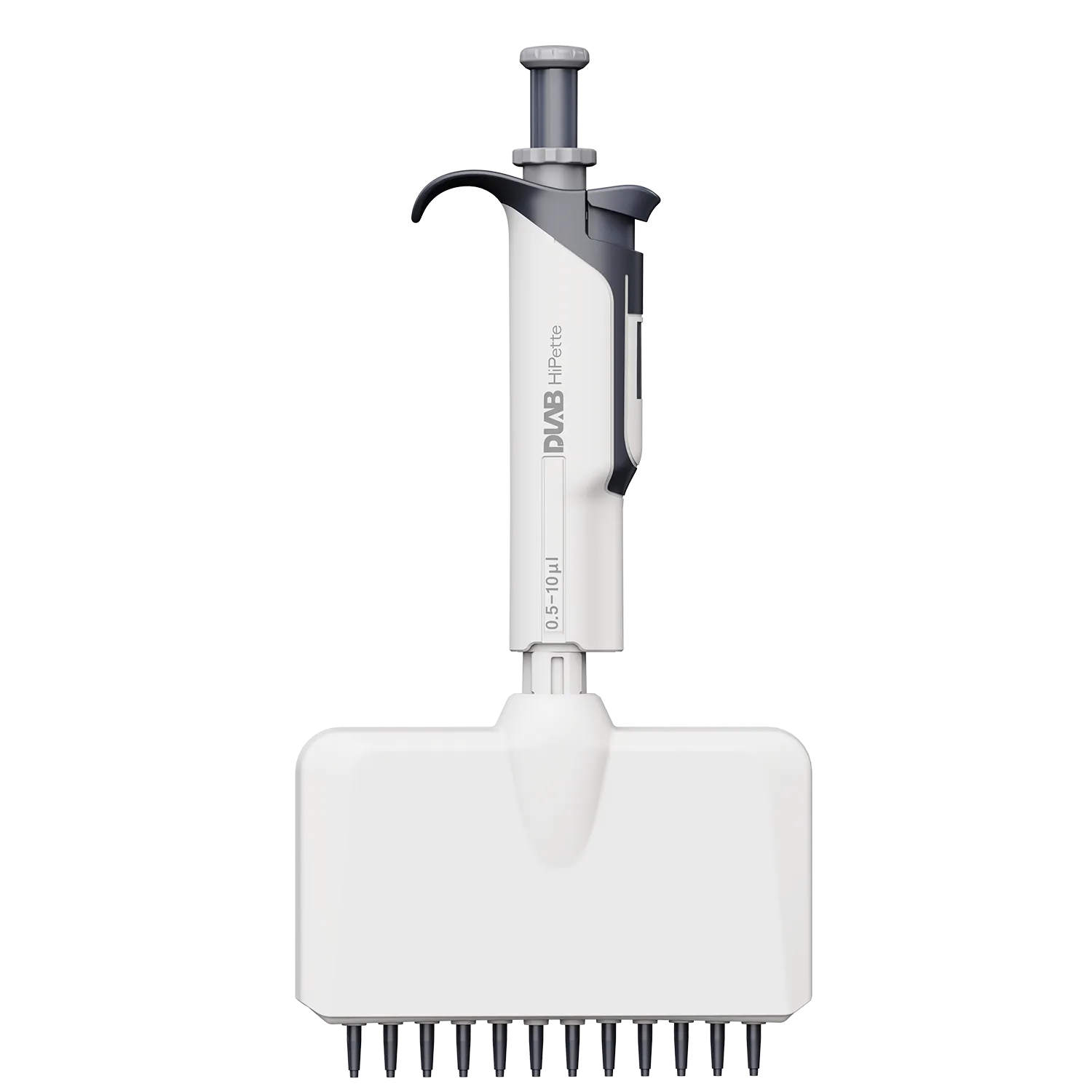HiPette Fully Autoclavable Manual 12-Channel Adjustable Color-Coded Pipette, 0.5-10μL