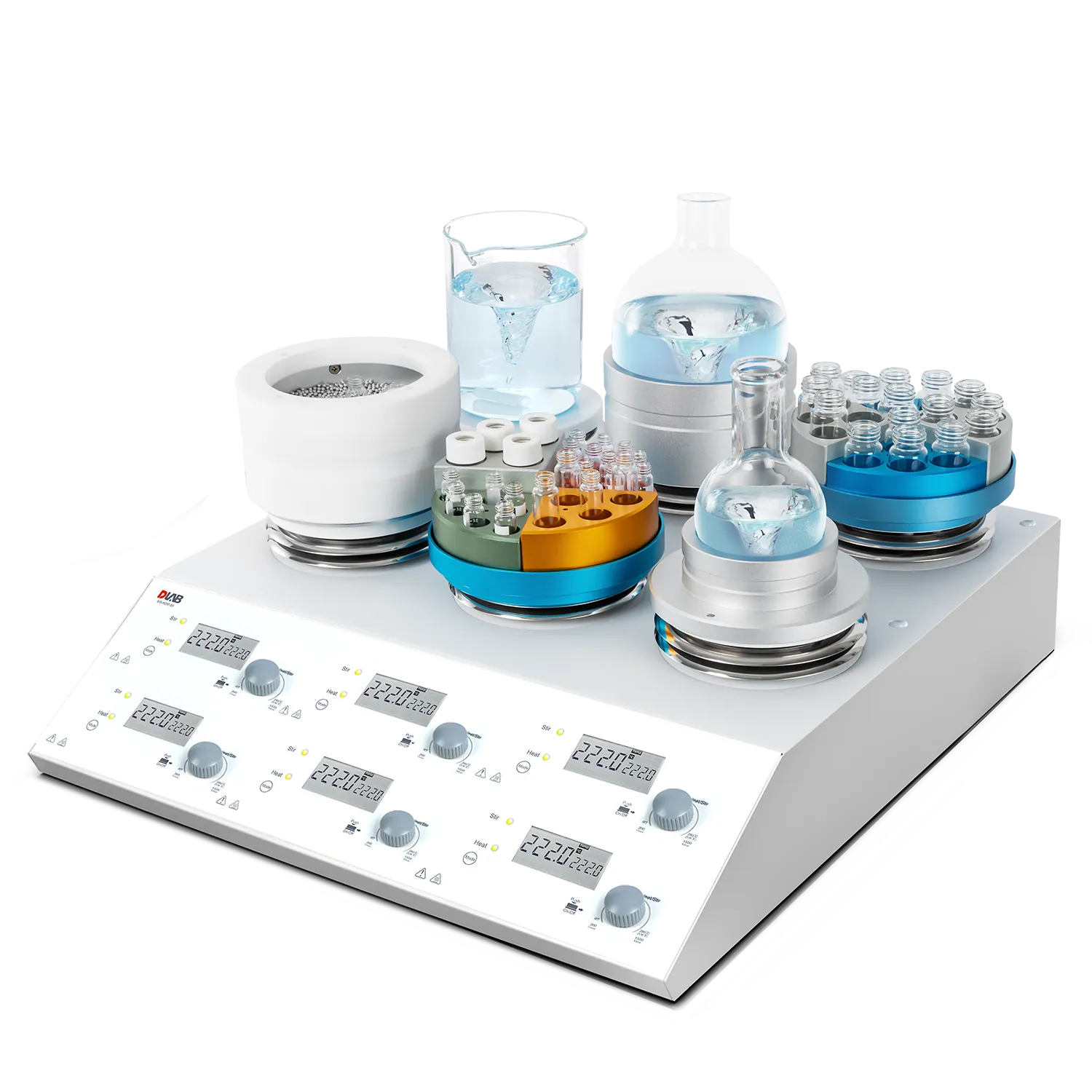 4/6 Channel LCD Digital Hotplate Magnetic Stirrer, MS-H280-S4