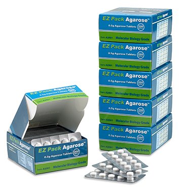 EZ Pack Agarose Tablets, 200/pk (100g), A2501