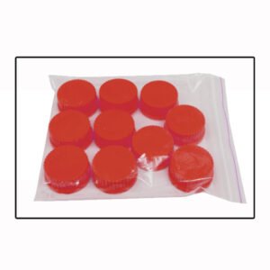 High temperature cap (RED - PBT Plastic / up to 180C), GL45, 10/pk., B3000-CAP-HTC