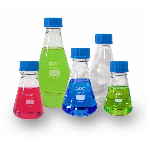 hybex 250ml Erlenmeyer Flask with GL45 cap, 12/pk, B3220-250