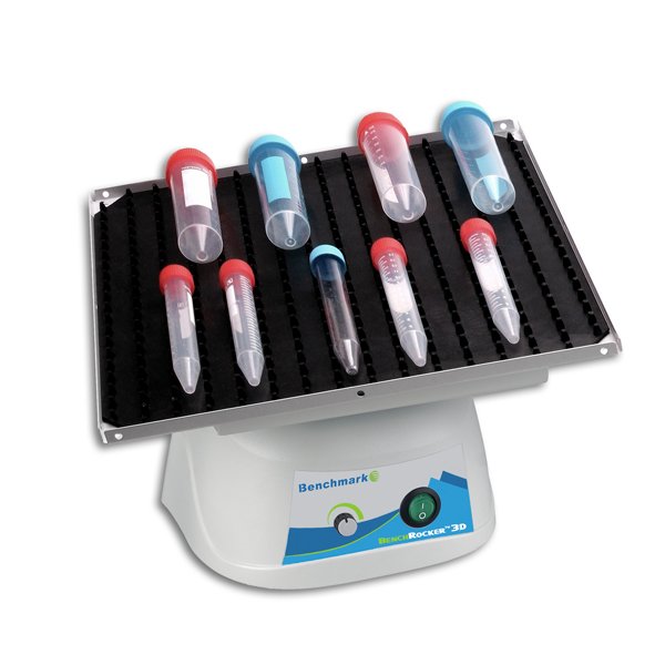 BenchRocker 3D Nutating Shaker with Variable speed; includes 12"x12" platform with 2 mats, B3D2300