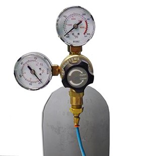 Optional CO2 gas regulator (regulates gas pressure from the gas cylinder to the incubator), H2300-REG