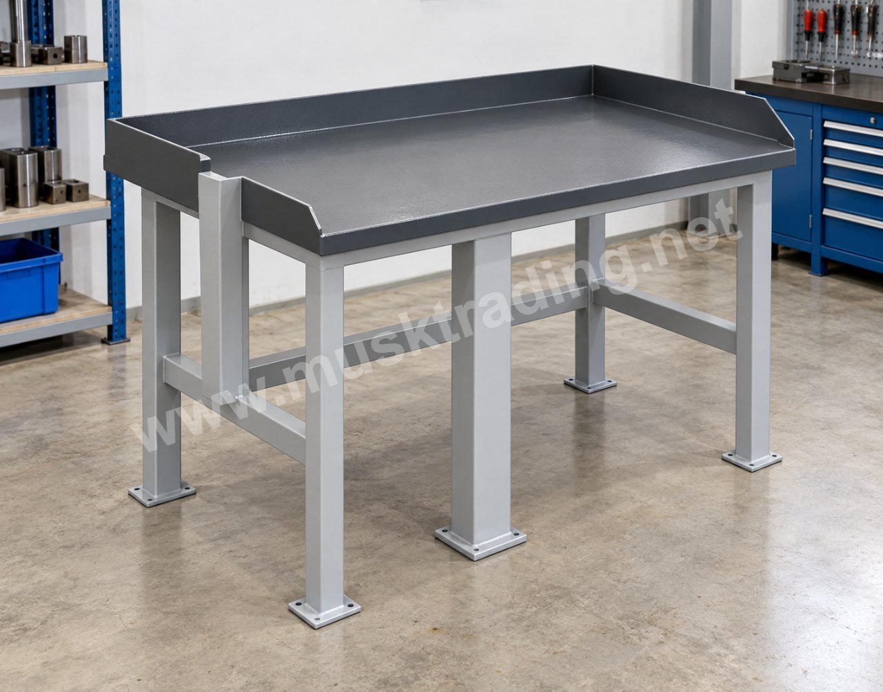 Heavy-Duty Steel Hammering Table in a laboratory, Saudi Arabia
