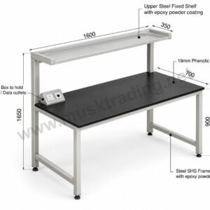 Workbench with Phenolic Worktop and Upper Shelf – 1600 x 700 x 900 mm
