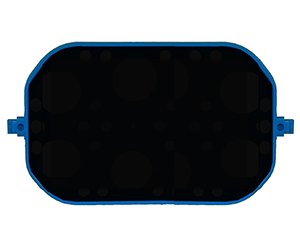 Mini rocking platform with rubber mat, 4.5 x 3 in (R2024 only), R2020-RP