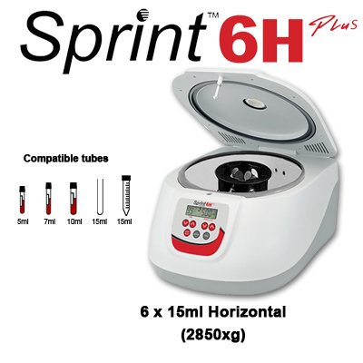 Sprint 6H Plus Clinical Centrifuge, with 6 x 15ml swing out rotor, C3303-6HP