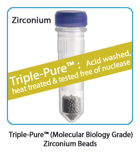 Prefilled 2.0ml tubes, Zirconium Beads, 0.1mm Triple-Pure - High Impact, 50pk, D1032-01