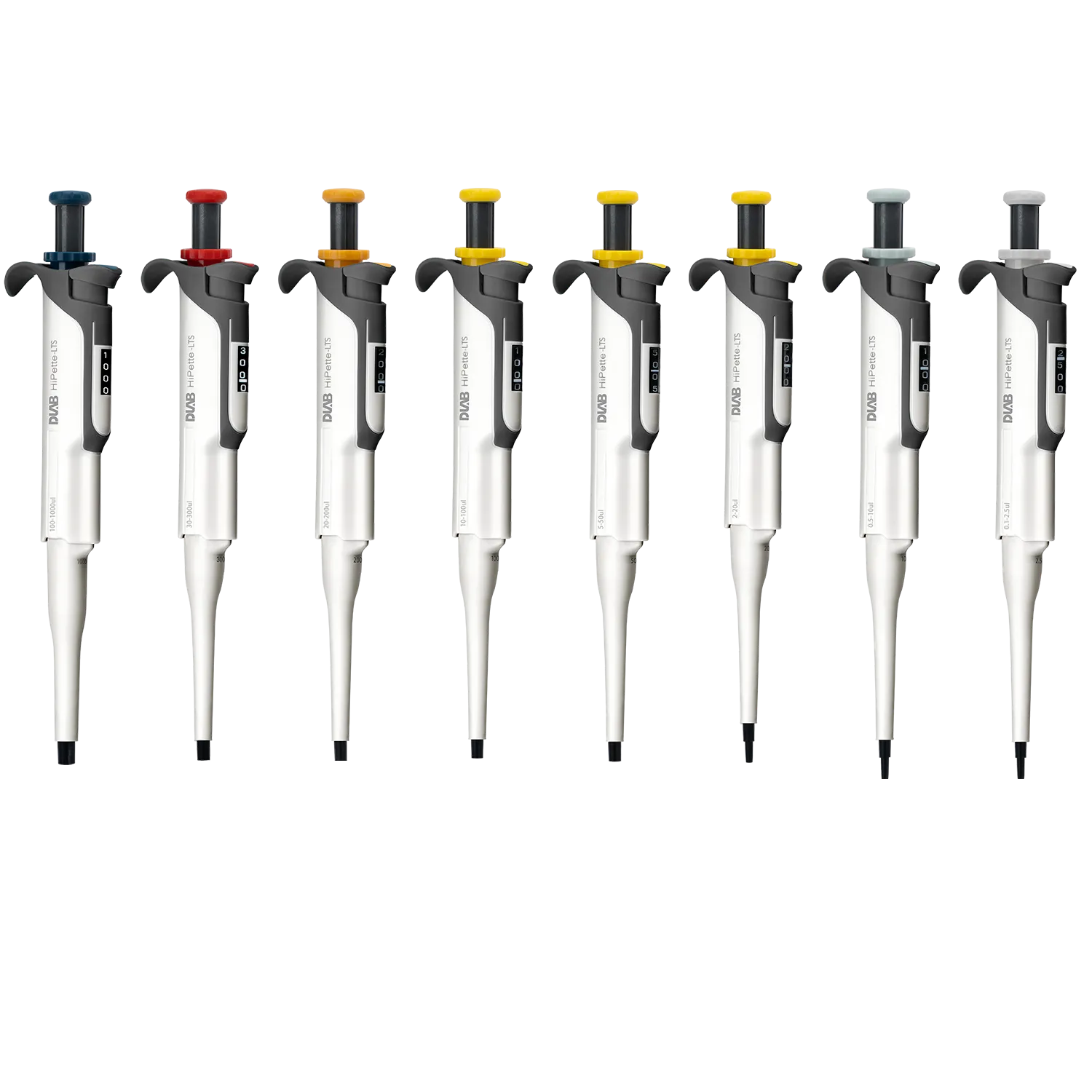 HiPette-LTS Light feel manual adjustable color pipette, 0.1-2.5μL