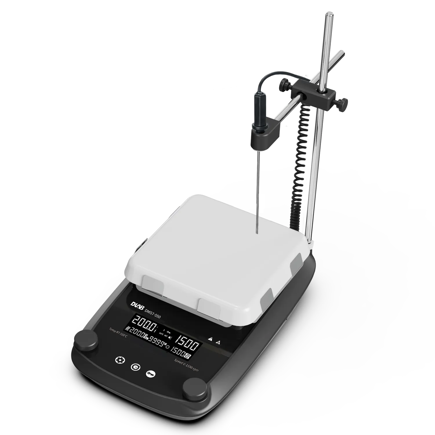 DMS7-550M LCD Glass Ceramic Heating Magnetic Stirrer with Timer