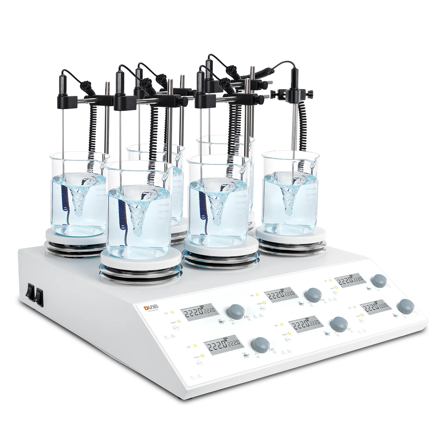 4/6 Channel LCD Digital Hotplate Magnetic Stirrer, MS-H280-S4