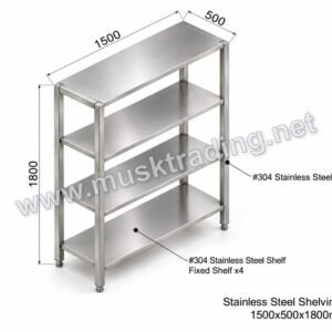 Stainless Steel Shelving Unit - MSK-SS-SH-1500