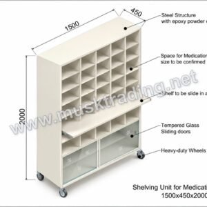 Medication Bin Shelving Unit - MSK-SU-MB-1500