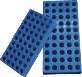 Polypropylene vial racks, 50 slots, for 2 mL and 4 mL vials